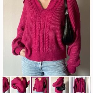 Rachel Zoe Women Pink Sweater Size L